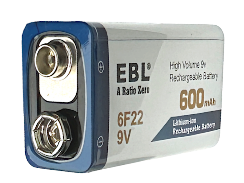EBL 9V Li-ion Rechargeable Battery