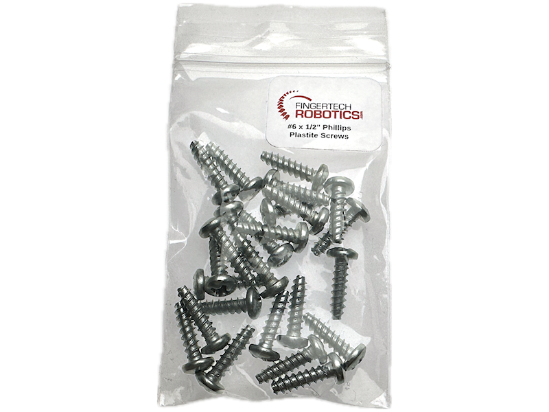#6 x 0.5in Phillips Plastite Screws (25pcs)
